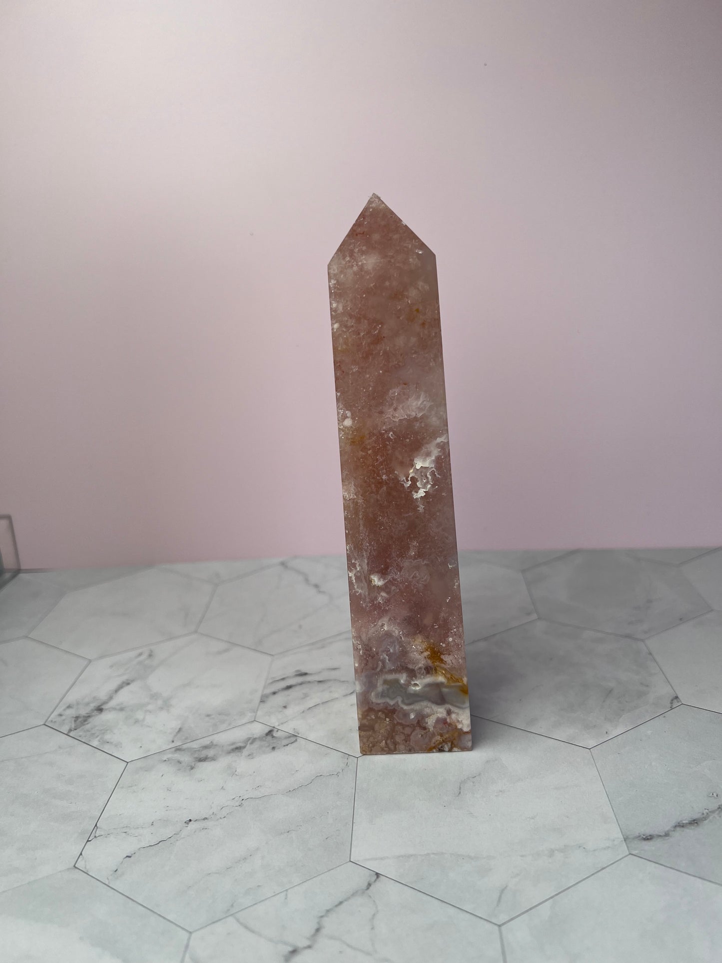 ONE (1) Stunning High Quality Pink Amethyst Tower