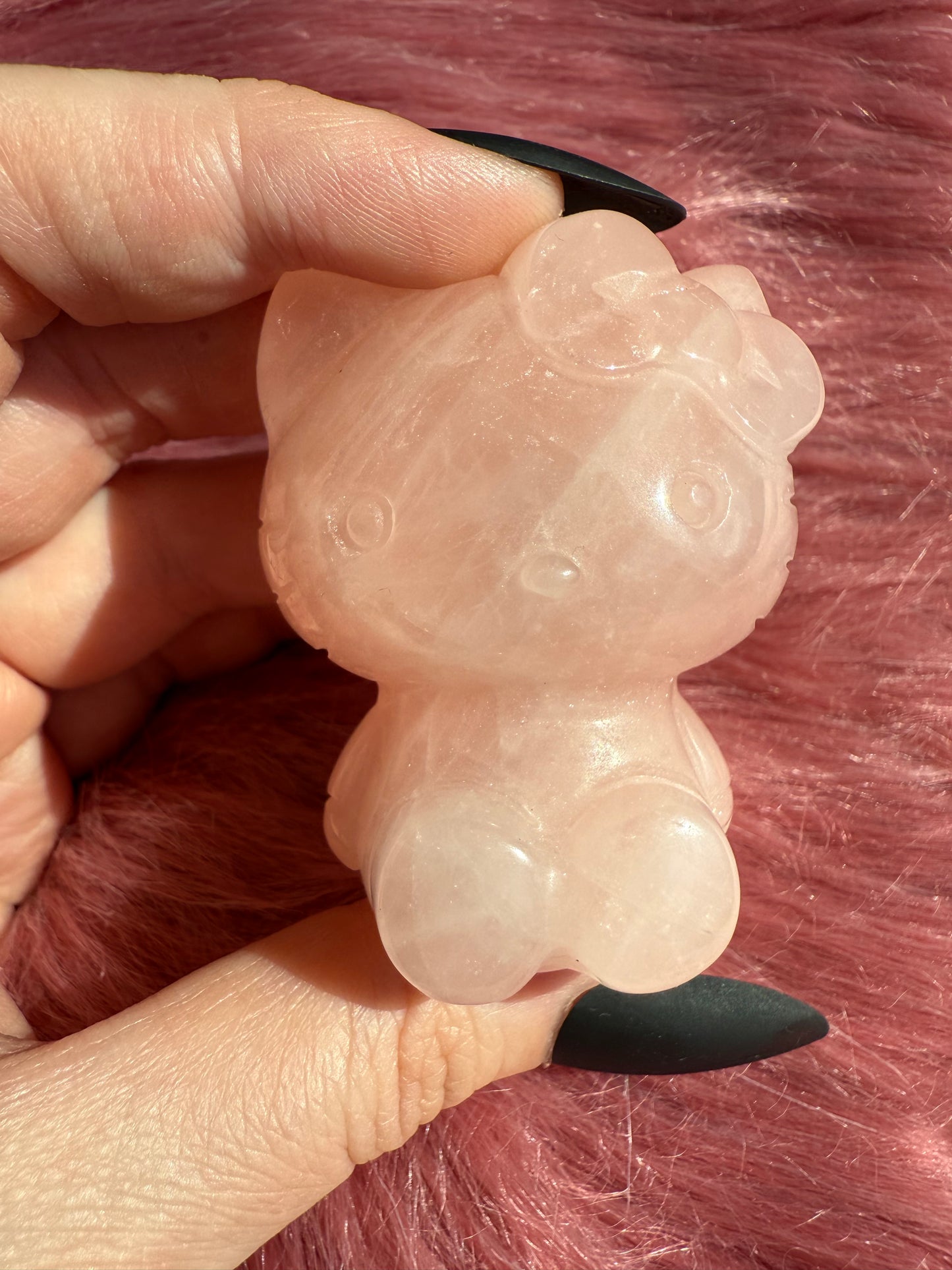 Stunning High Quality Small Size Rose Quartz HK Carving - 42C