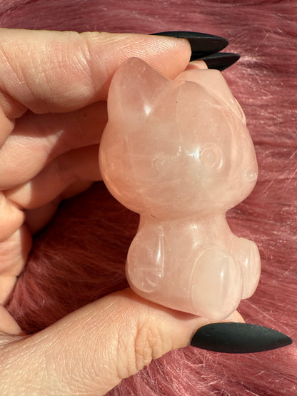 Stunning High Quality Small Size Rose Quartz HK Carving - 42C