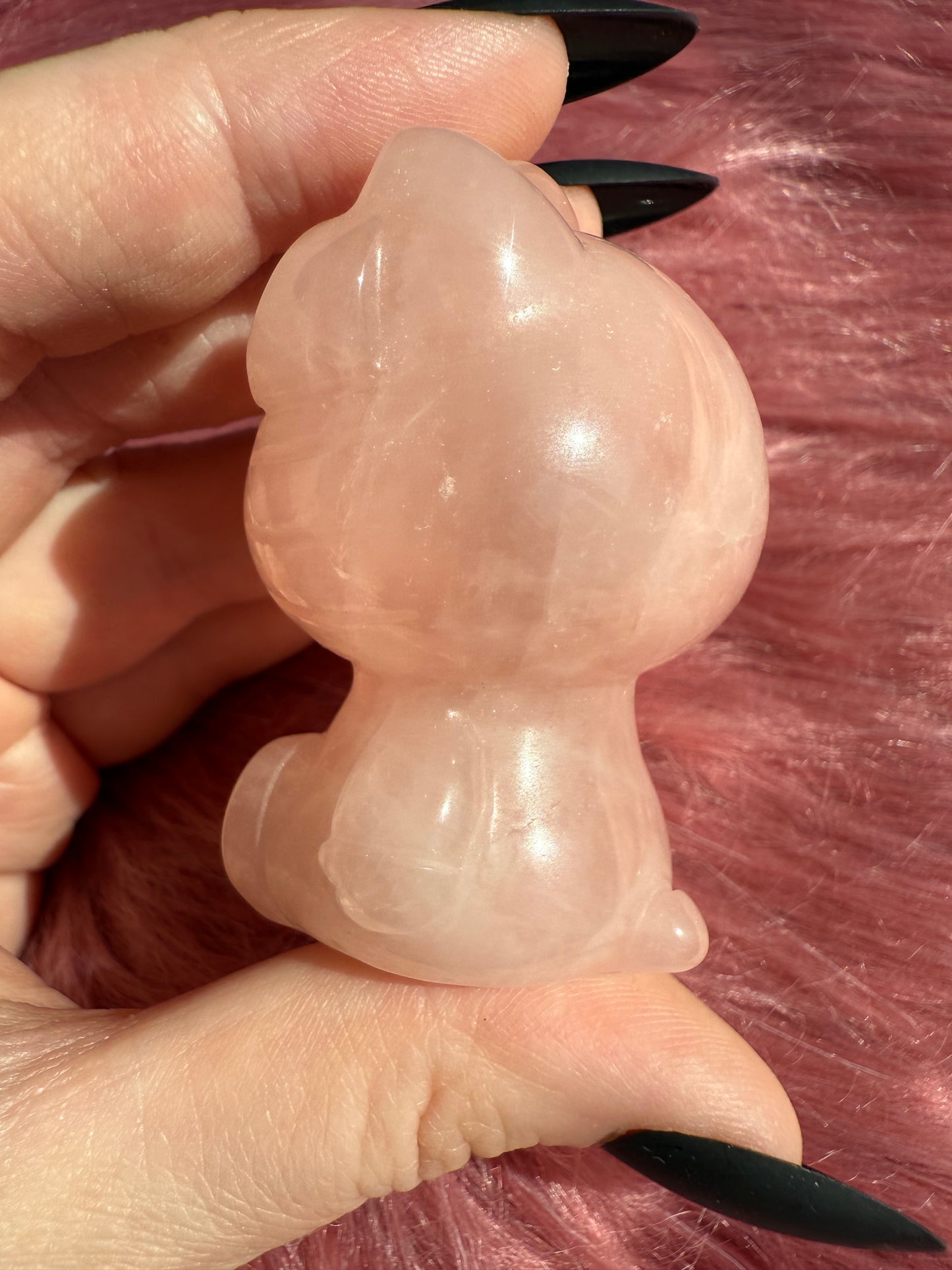 Stunning High Quality Small Size Rose Quartz HK Carving - 42C