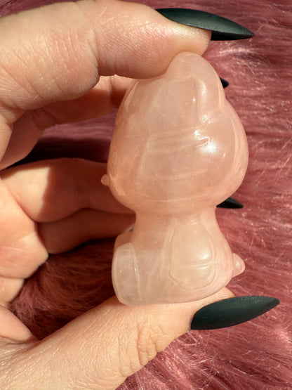 Stunning High Quality Small Size Rose Quartz HK Carving - 42C