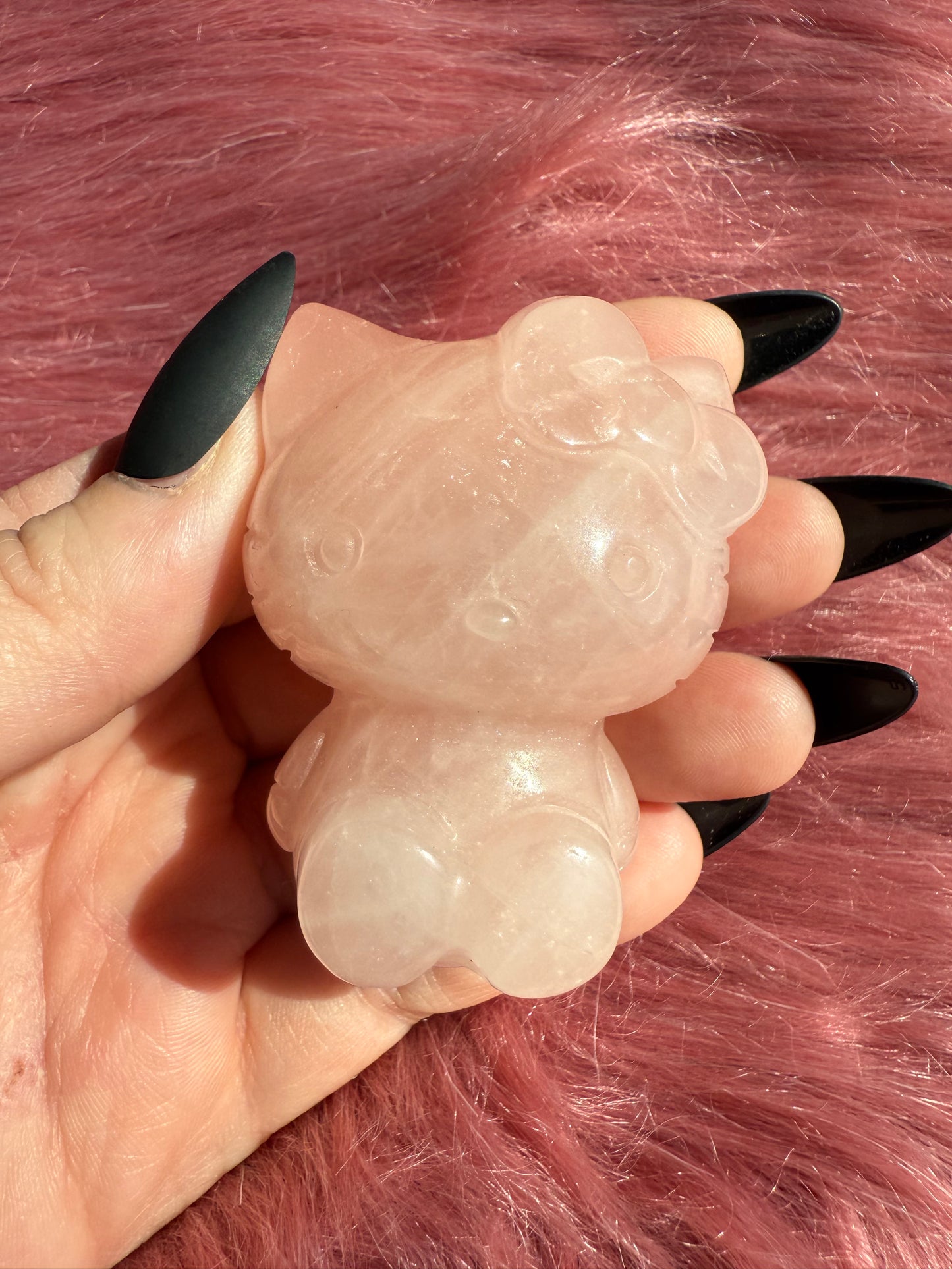 Stunning High Quality Small Size Rose Quartz HK Carving - 42C