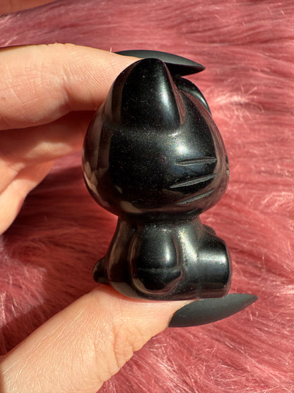 Stunning High Quality Small Size Black Obsidian HK Carving - 40C