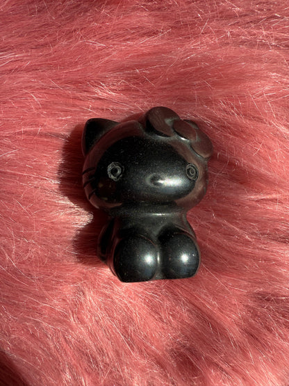 Stunning High Quality Small Size Black Obsidian HK Carving - 40C