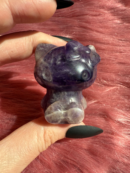 Stunning High Quality Small Size Amethyst HK Carving - 40G