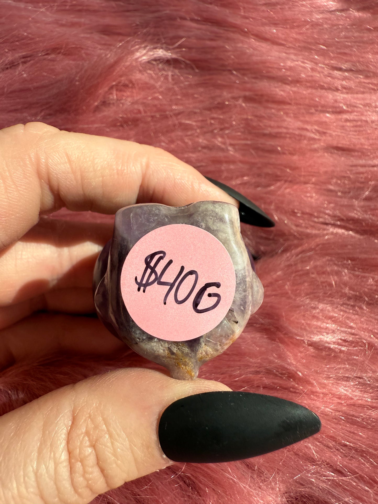 Stunning High Quality Small Size Amethyst HK Carving - 40G