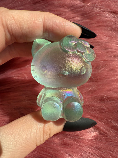 Stunning High Quality Small Size Green Aura Treated Opalite HK Carving - 40I