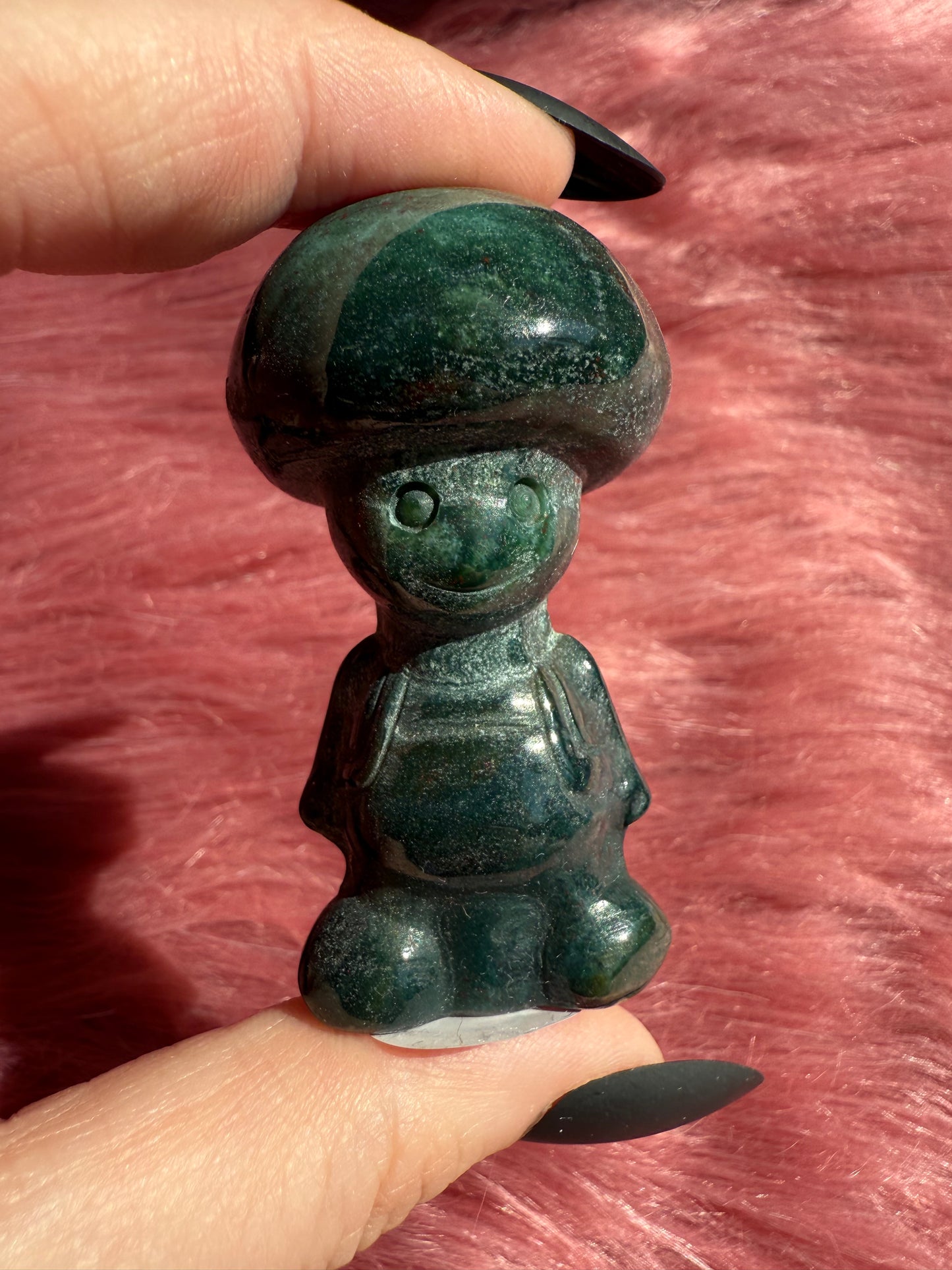 Stunning High Quality Sea (Ocean) Jasper Toad Carving