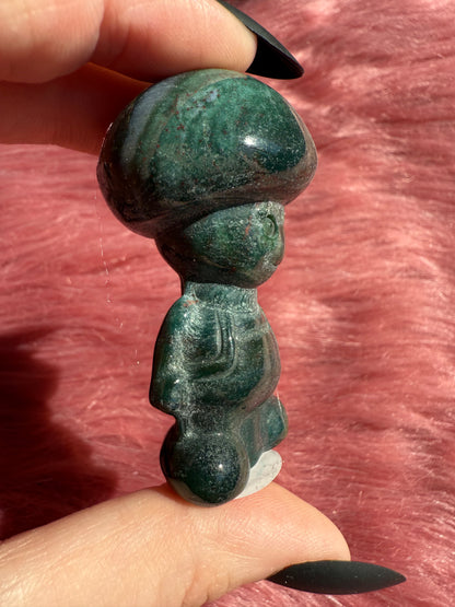 Stunning High Quality Sea (Ocean) Jasper Toad Carving