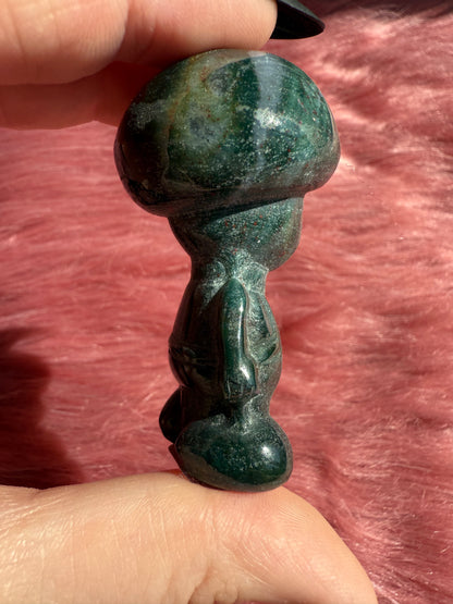 Stunning High Quality Sea (Ocean) Jasper Toad Carving