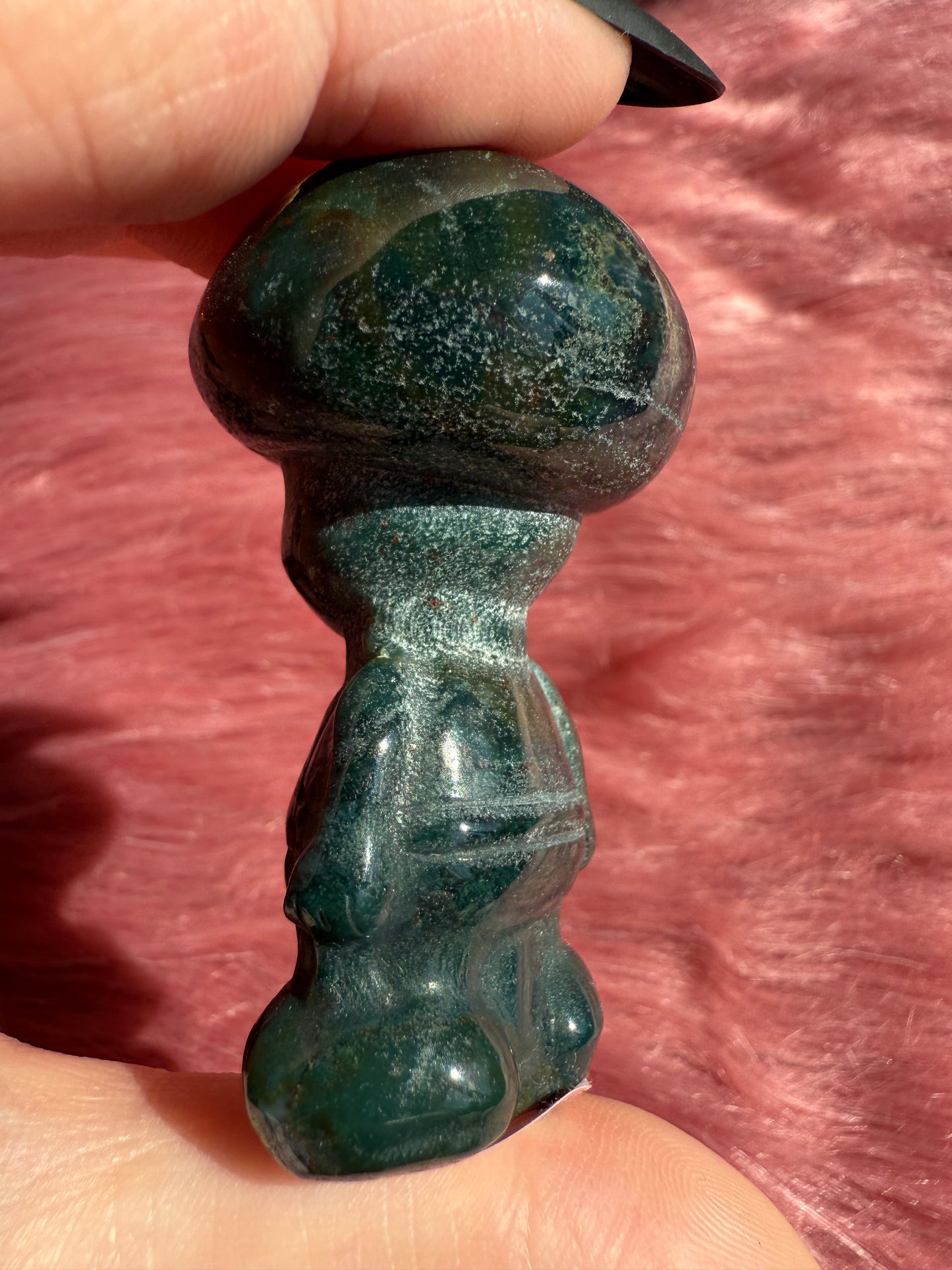 Stunning High Quality Sea (Ocean) Jasper Toad Carving