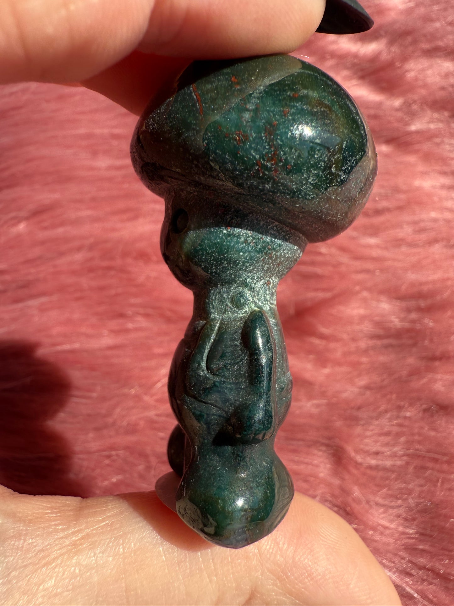 Stunning High Quality Sea (Ocean) Jasper Toad Carving