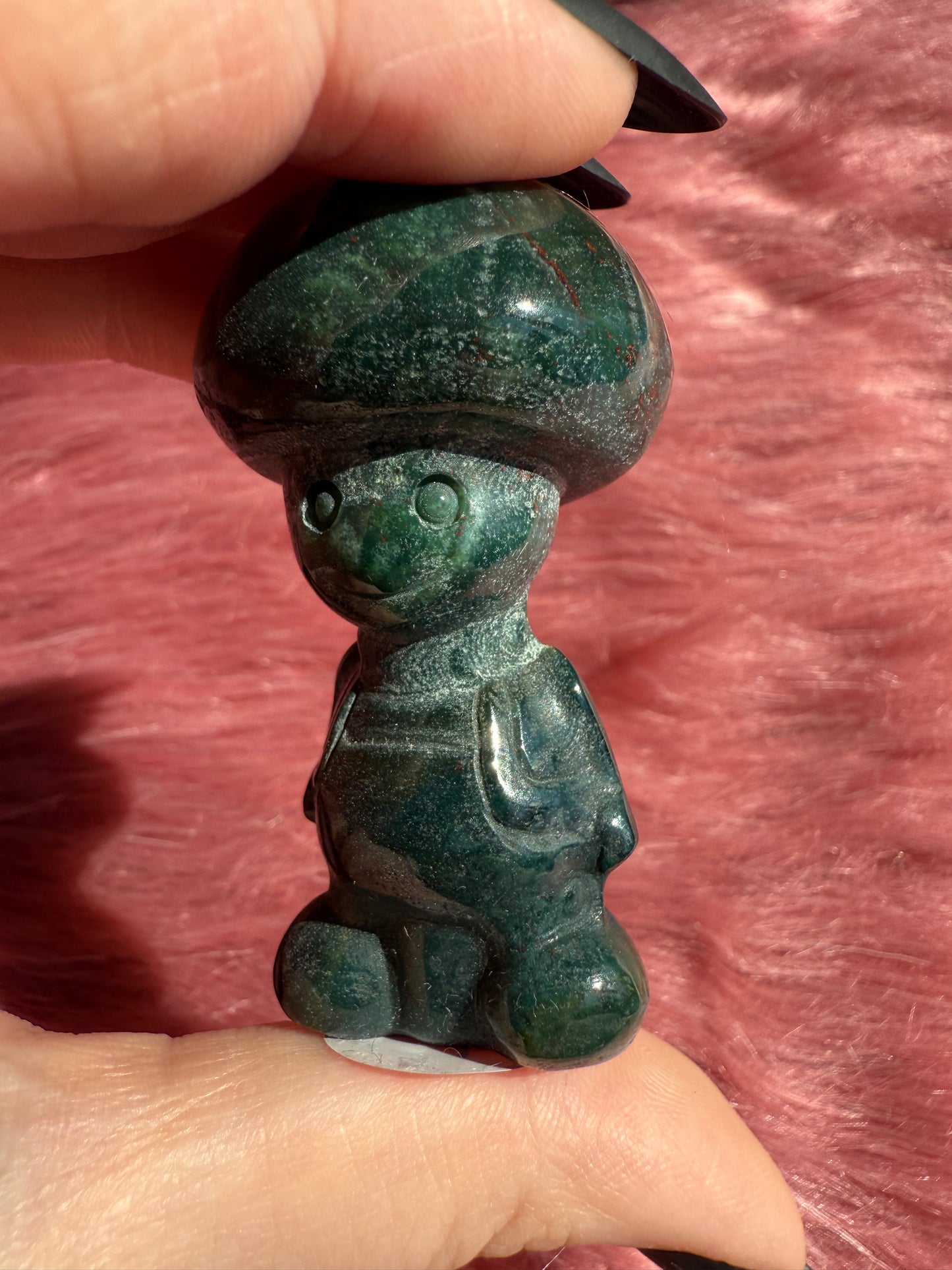 Stunning High Quality Sea (Ocean) Jasper Toad Carving