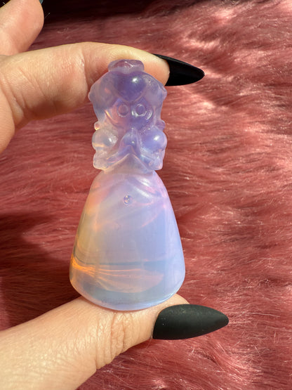 Stunning High Quality Princess Pink Opalite Carving