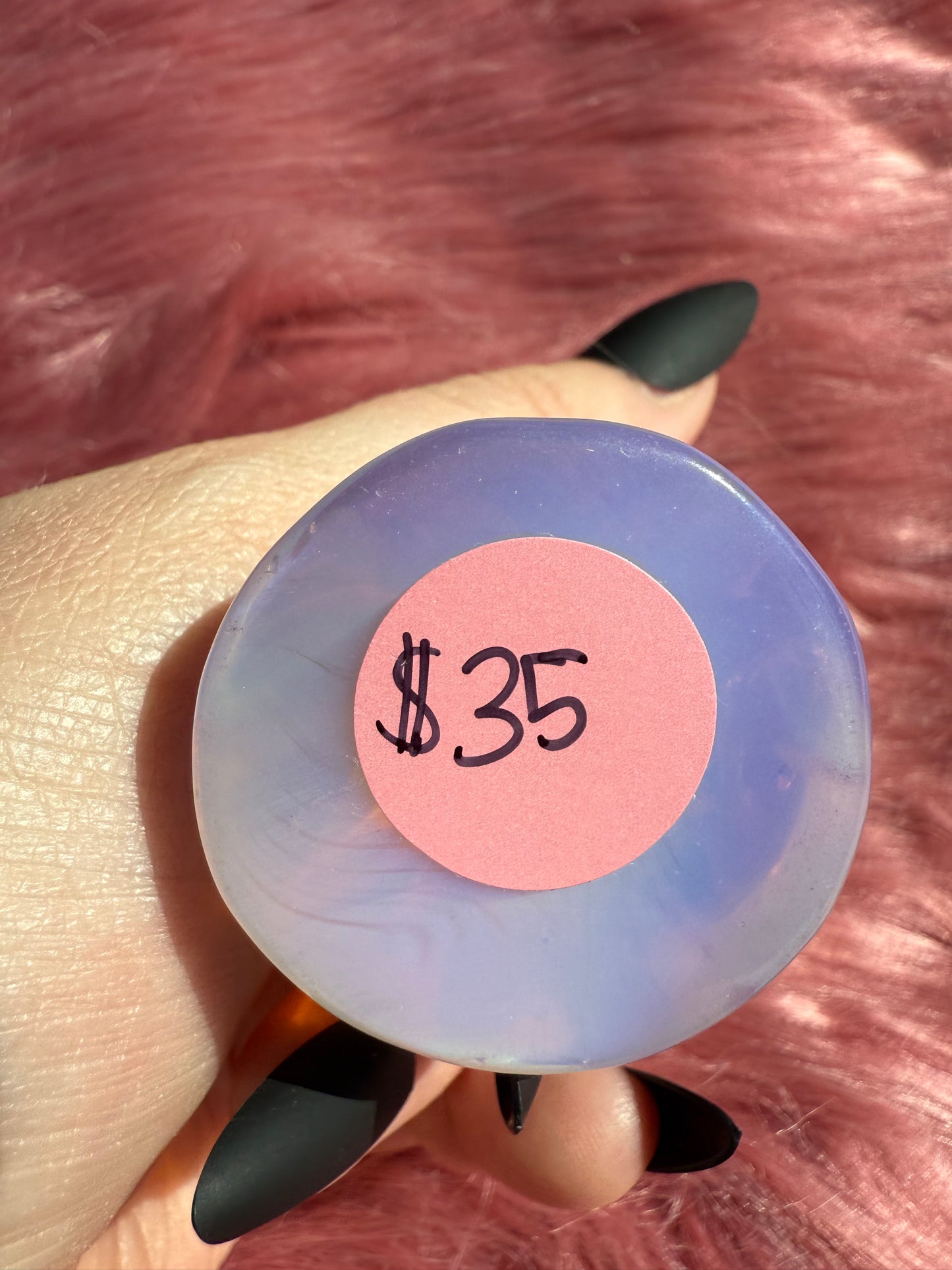 Stunning High Quality Princess Pink Opalite Carving