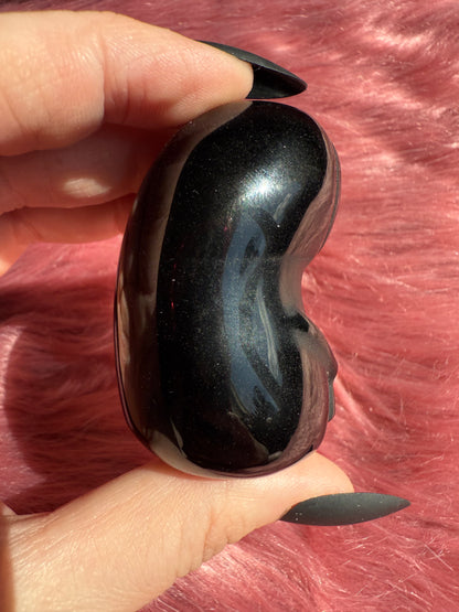 Stunning Obsidian Grim Reaper Carving