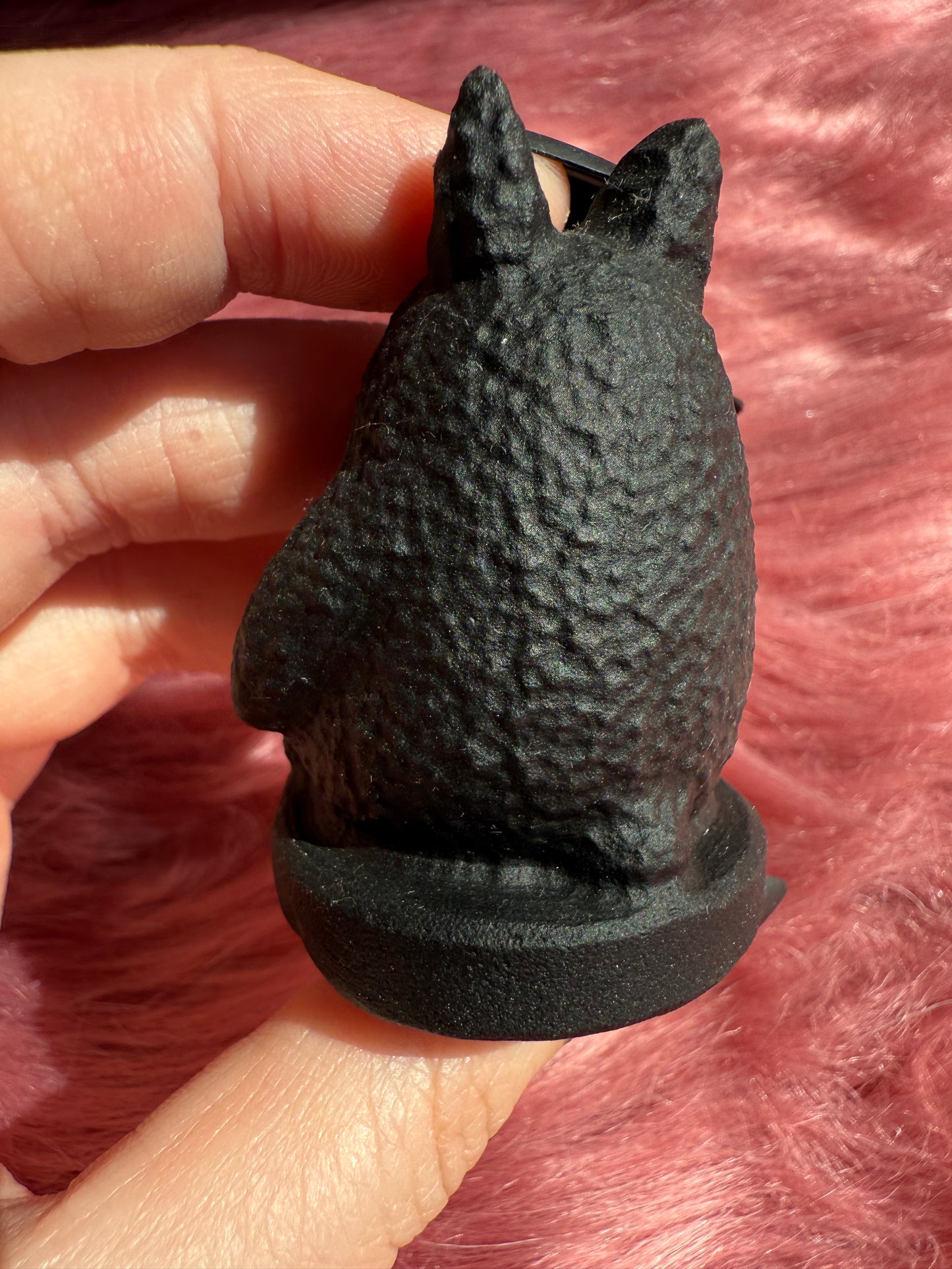 Stunning High Quality Black Obsidian Totoro Carving