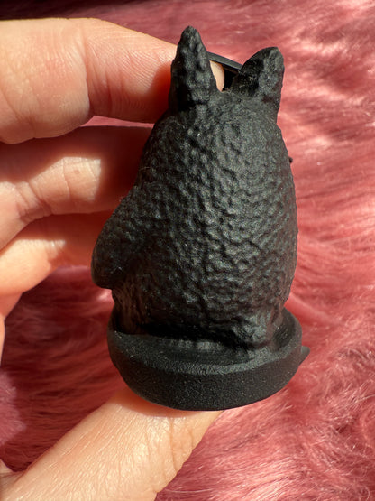 Stunning High Quality Black Obsidian Totoro Carving