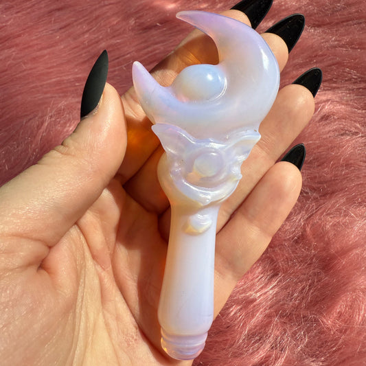 Stunning High Quality Pink Opaliate Princess Wand Carving
