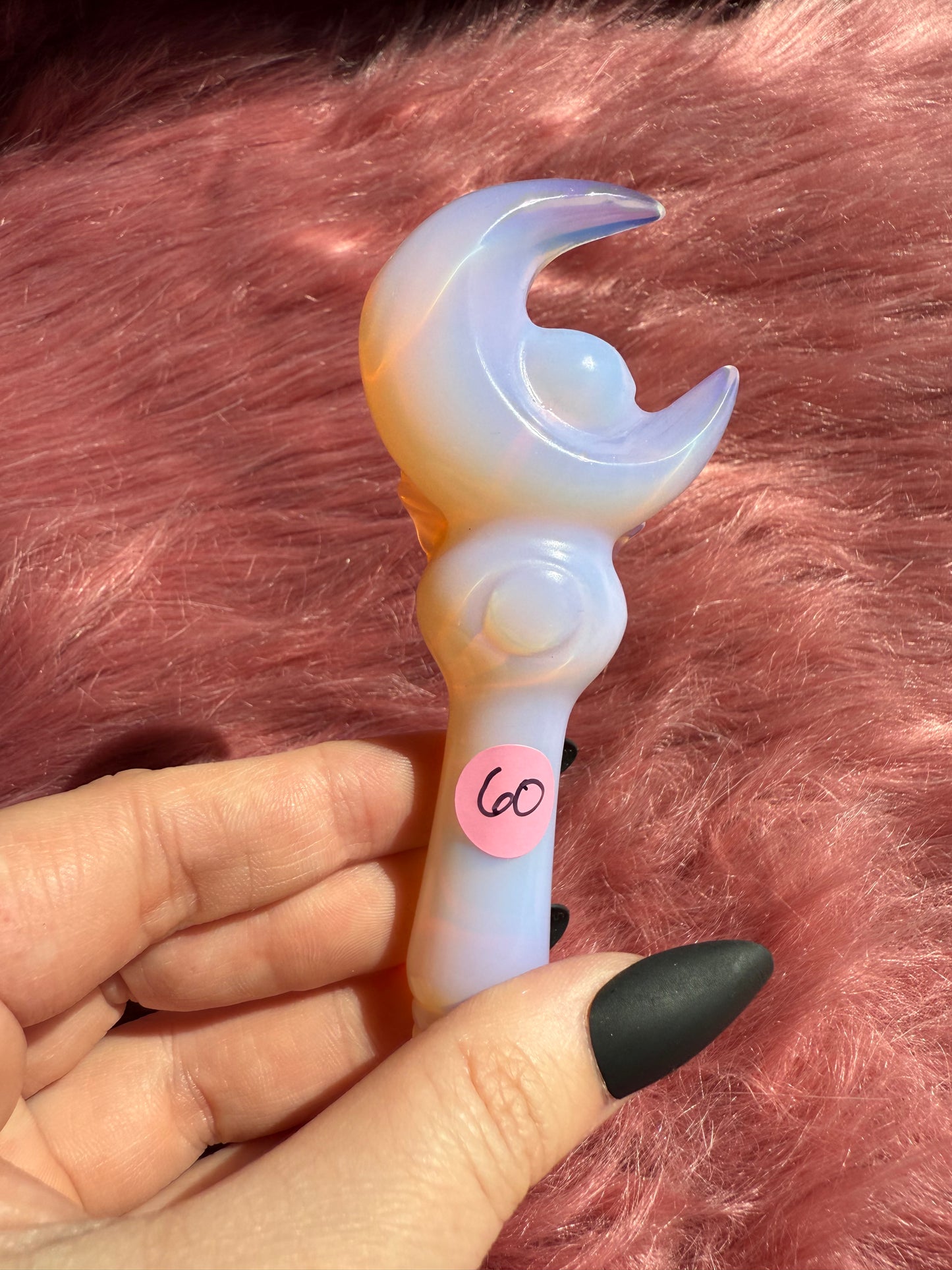 Stunning High Quality Pink Opaliate Princess Wand Carving
