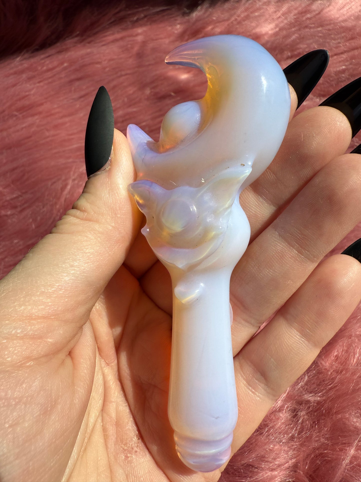 Stunning High Quality Pink Opaliate Princess Wand Carving