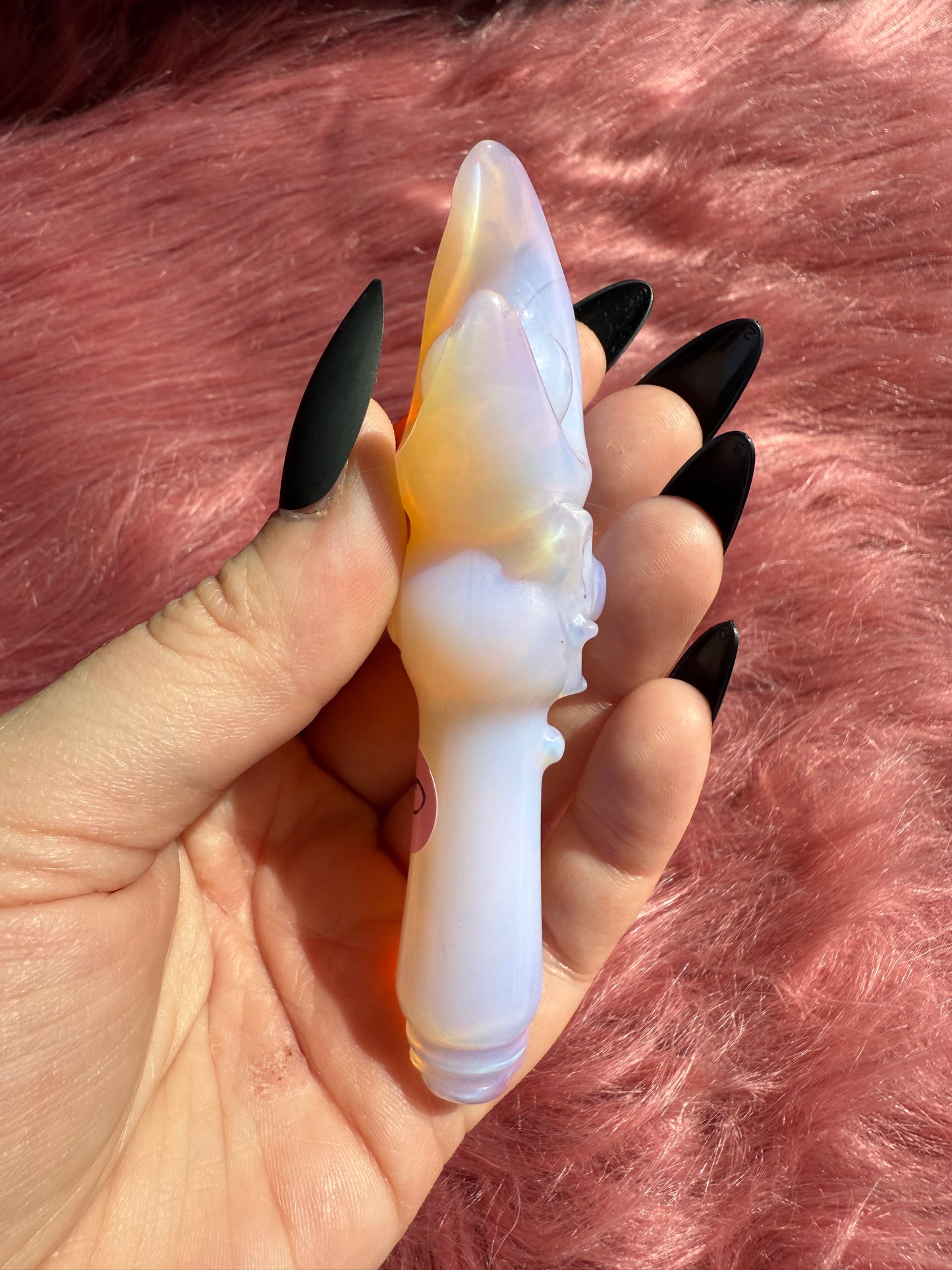 Stunning High Quality Pink Opaliate Princess Wand Carving