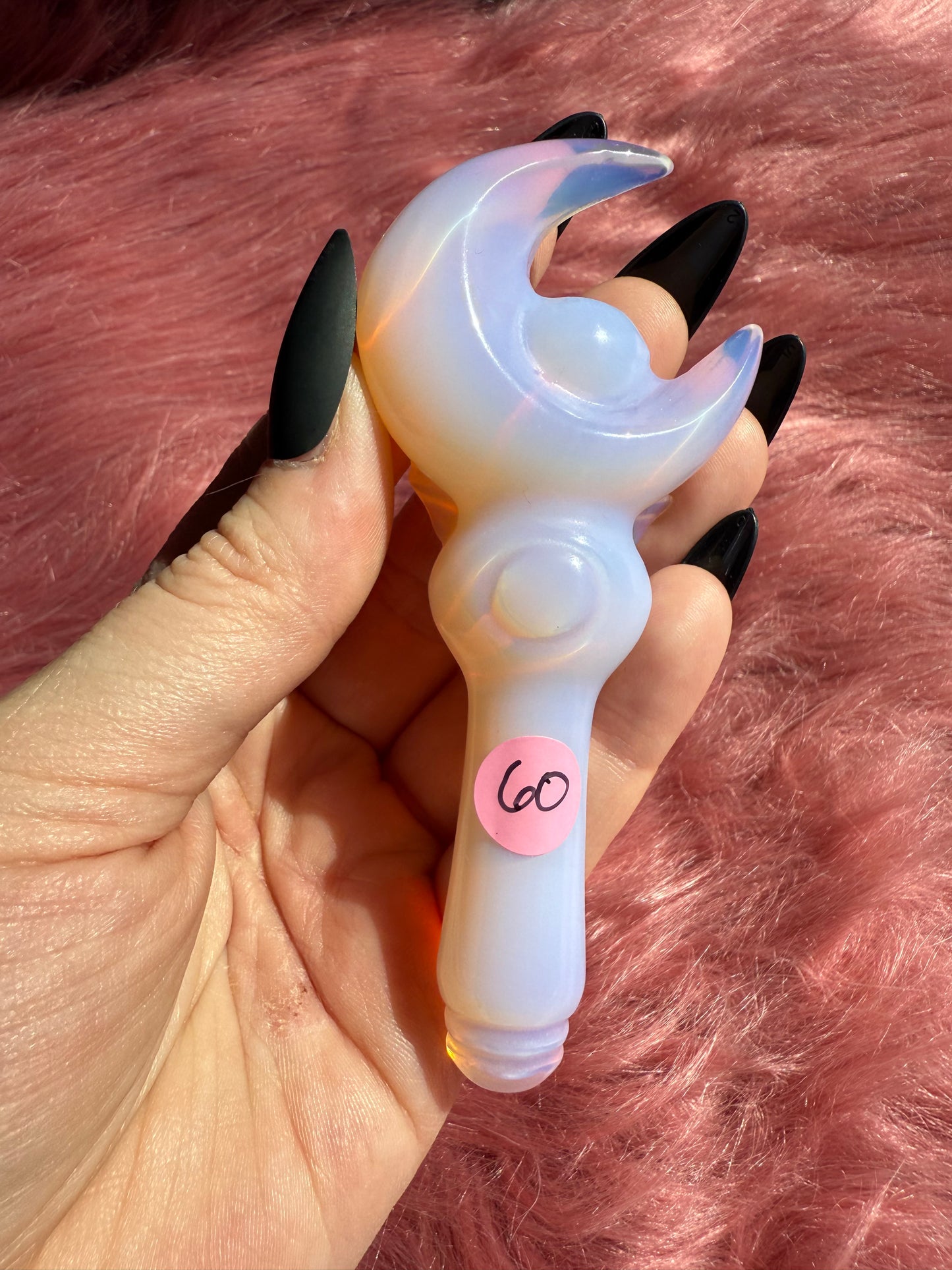 Stunning High Quality Pink Opaliate Princess Wand Carving
