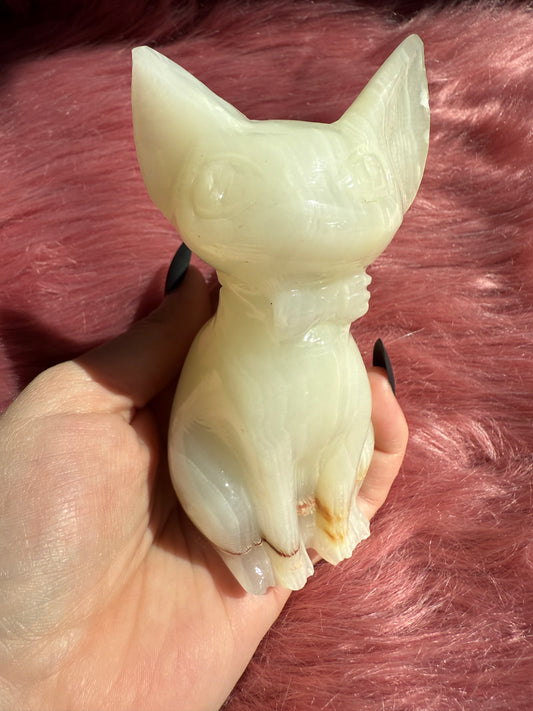 Stunning High Quality Large African Jade Jiji Carving - B