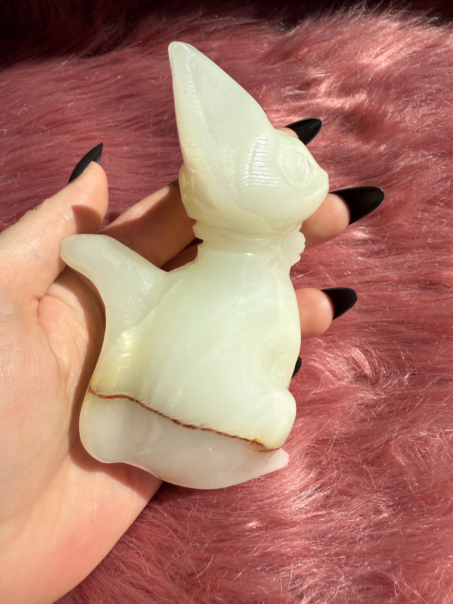 Stunning High Quality Large African Jade Jiji Carving - B