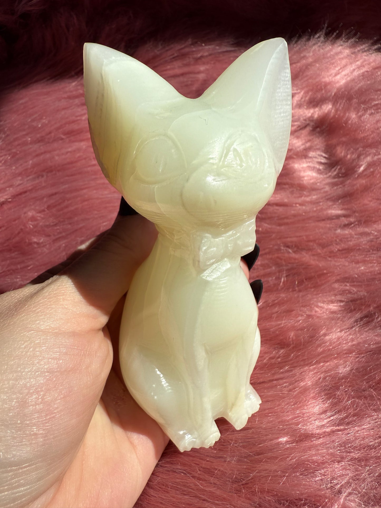 Stunning High Quality Large African Jade Jiji Carving - A