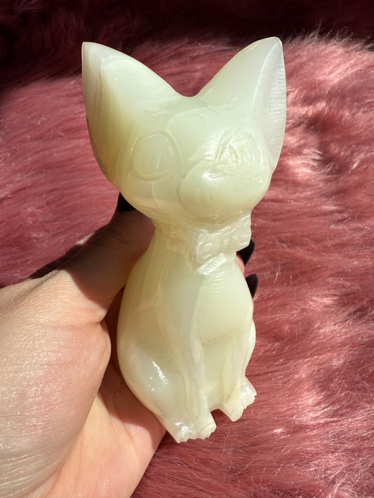 Stunning High Quality Large African Jade Jiji Carving - A