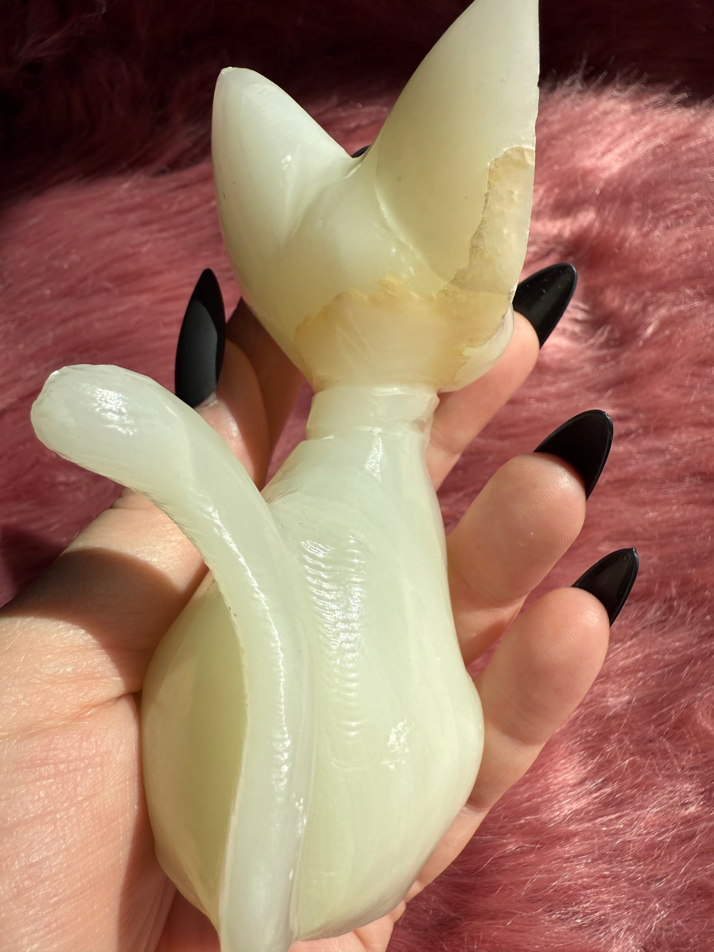 Stunning High Quality Large African Jade Jiji Carving - A
