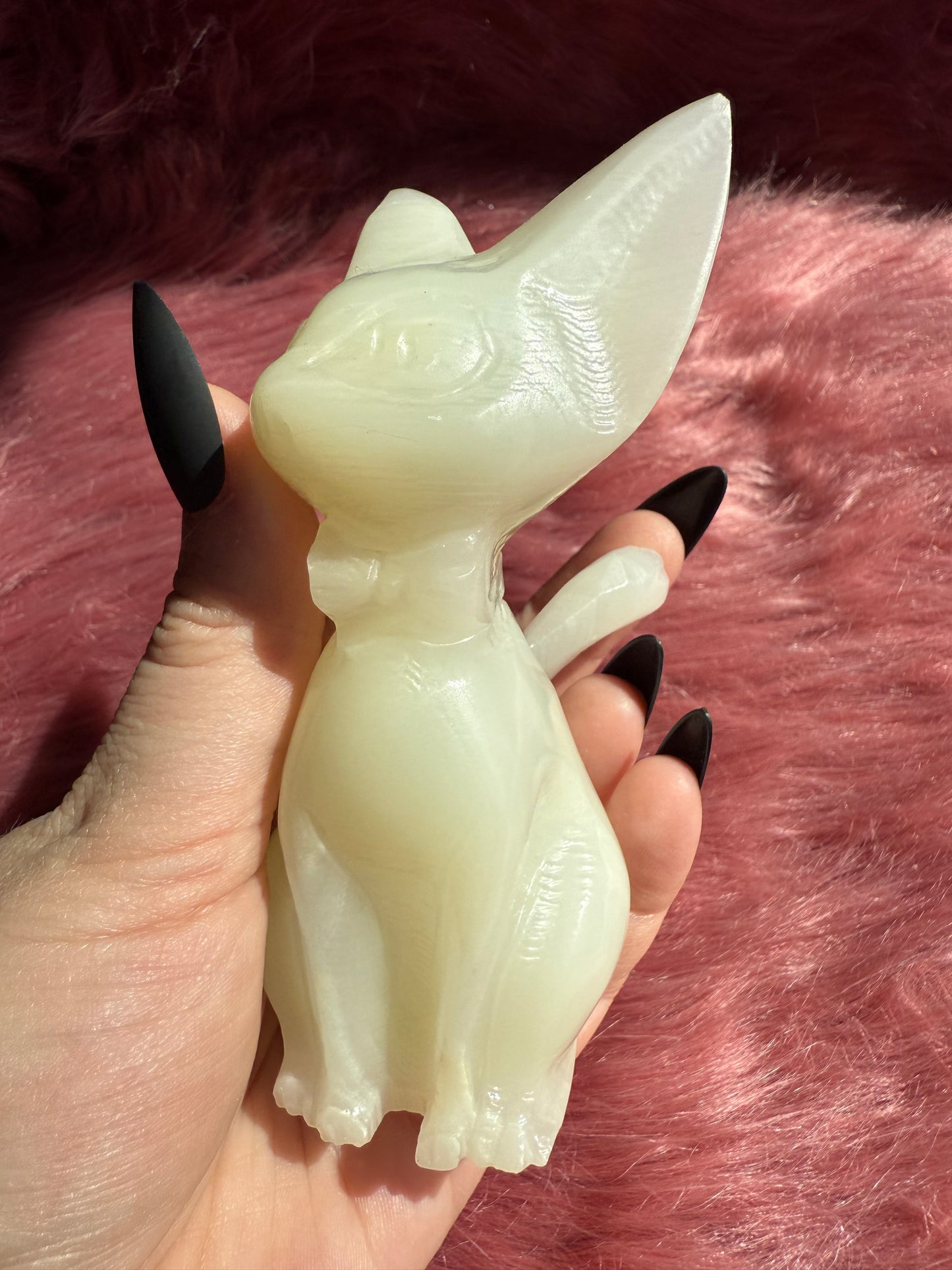 Stunning High Quality Large African Jade Jiji Carving - A