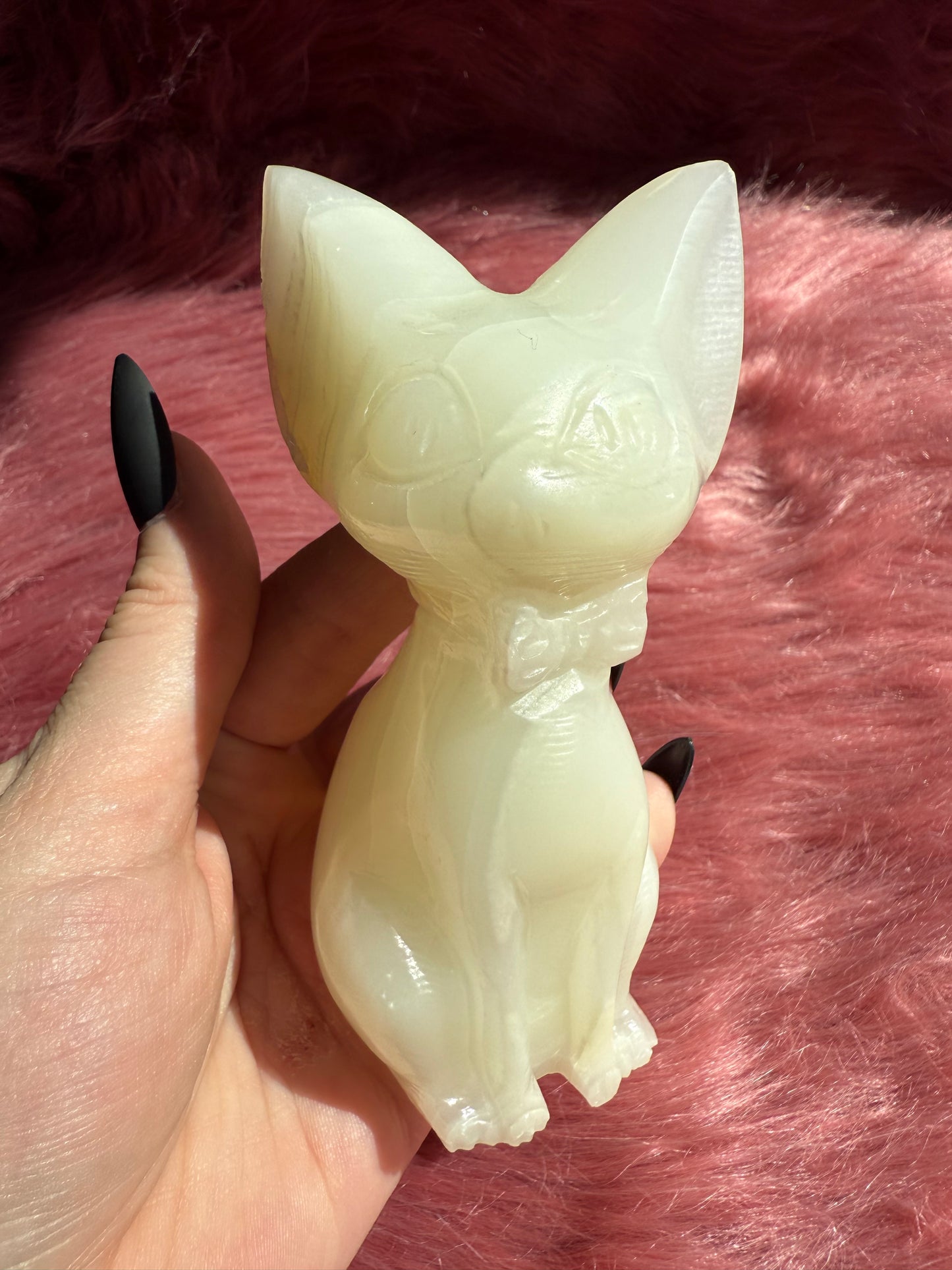 Stunning High Quality Large African Jade Jiji Carving - A