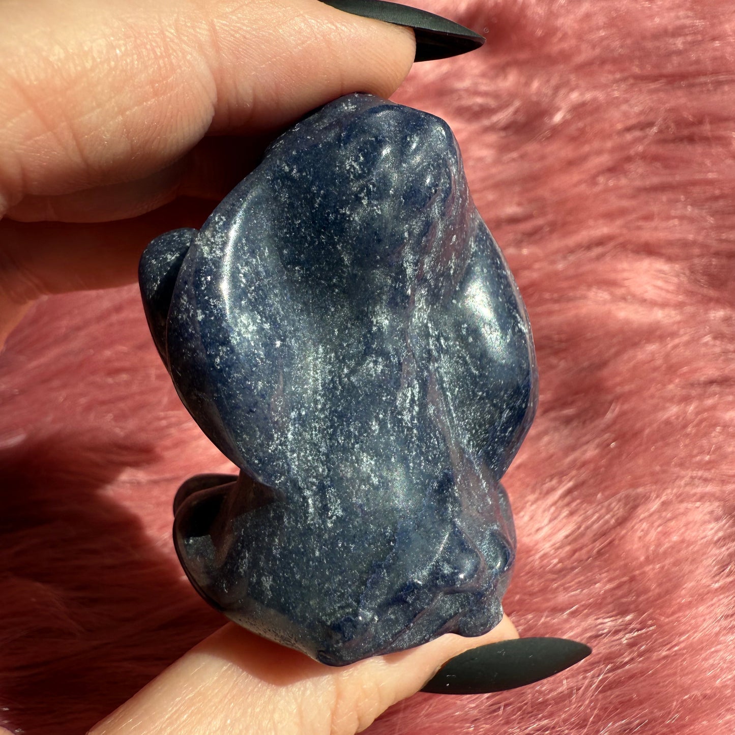 Stunning High Quality Blue Aventurine Donkey Carving