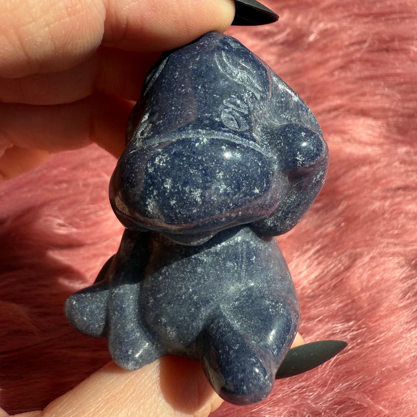 Stunning High Quality Blue Aventurine Donkey Carving