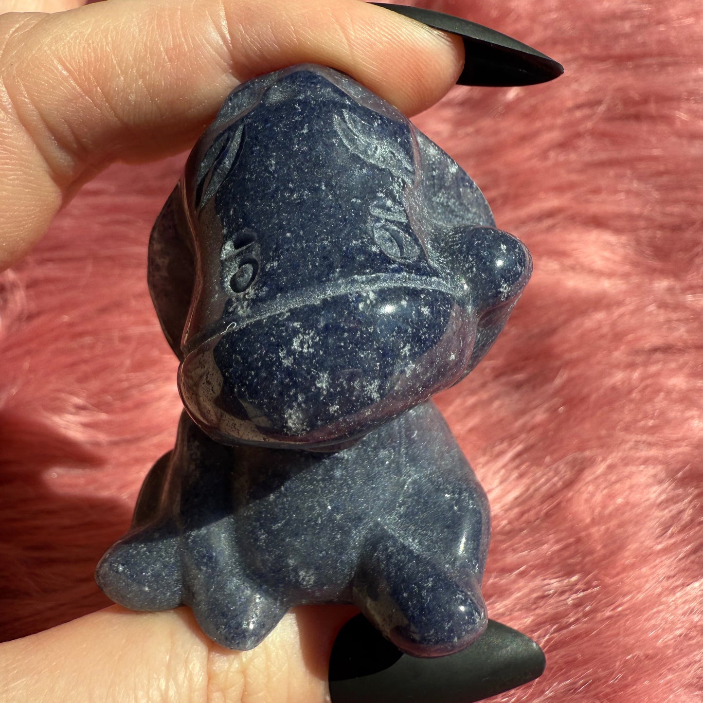 Stunning High Quality Blue Aventurine Donkey Carving