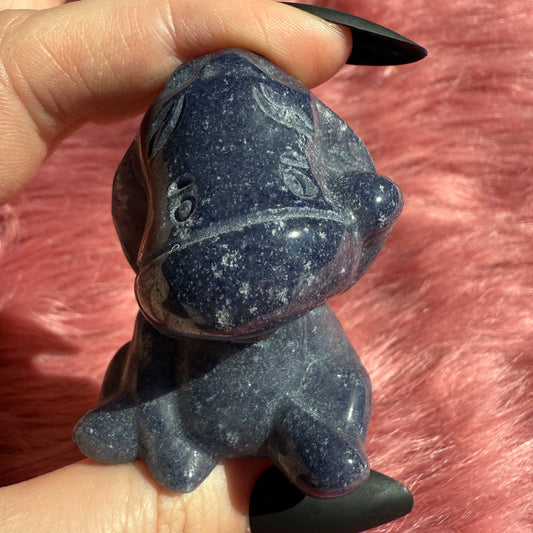 Stunning High Quality Blue Aventurine Donkey Carving