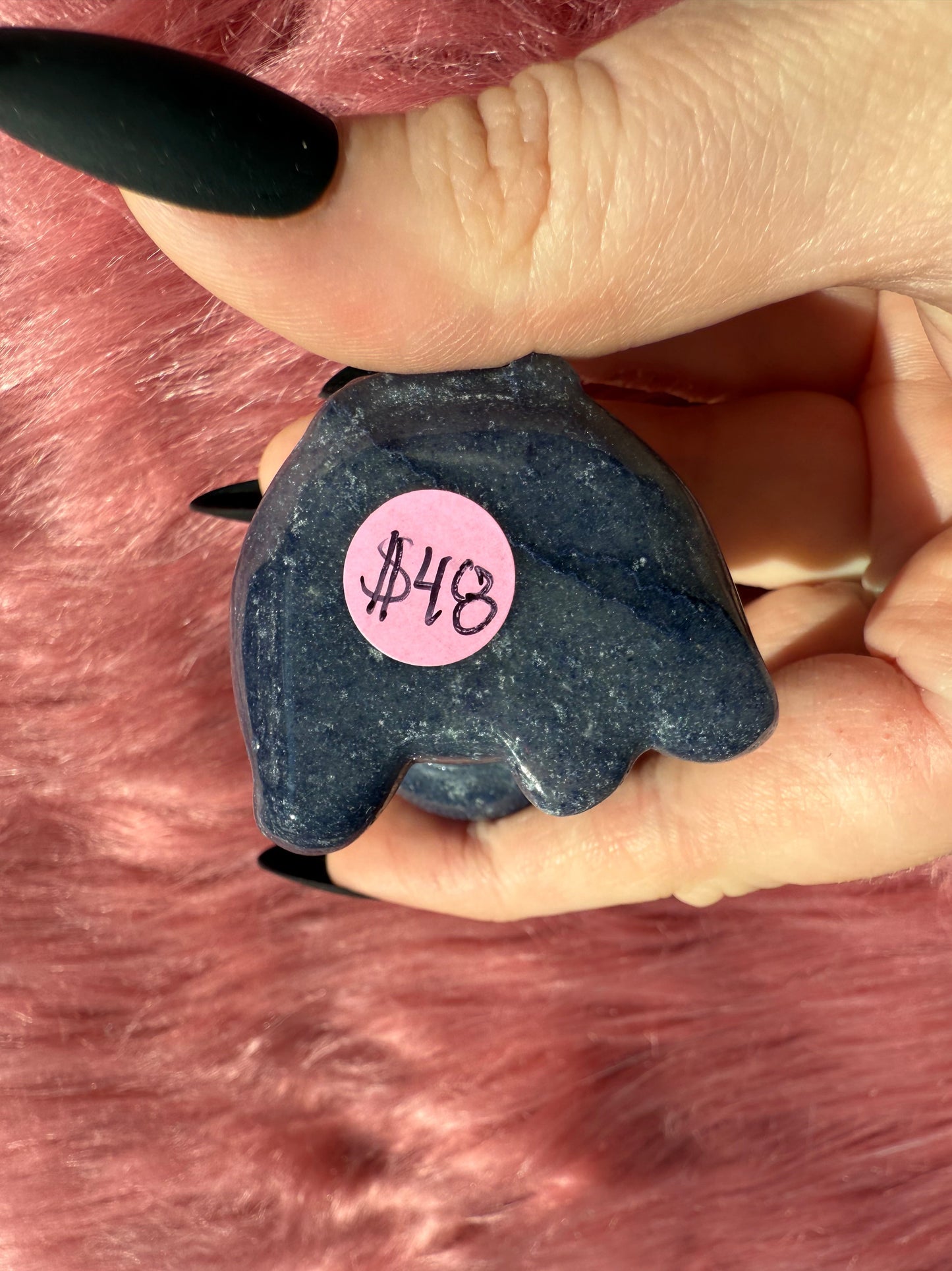 Stunning High Quality Blue Aventurine Donkey Carving