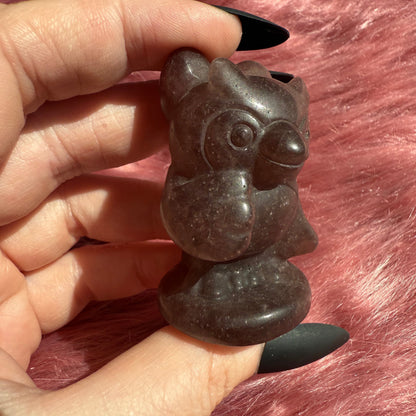 Stunning High Quality AC Celeste Strawberry Quartz Carving