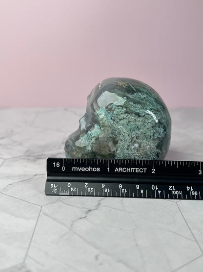 Stunning High Quality Moss Agate Skull G