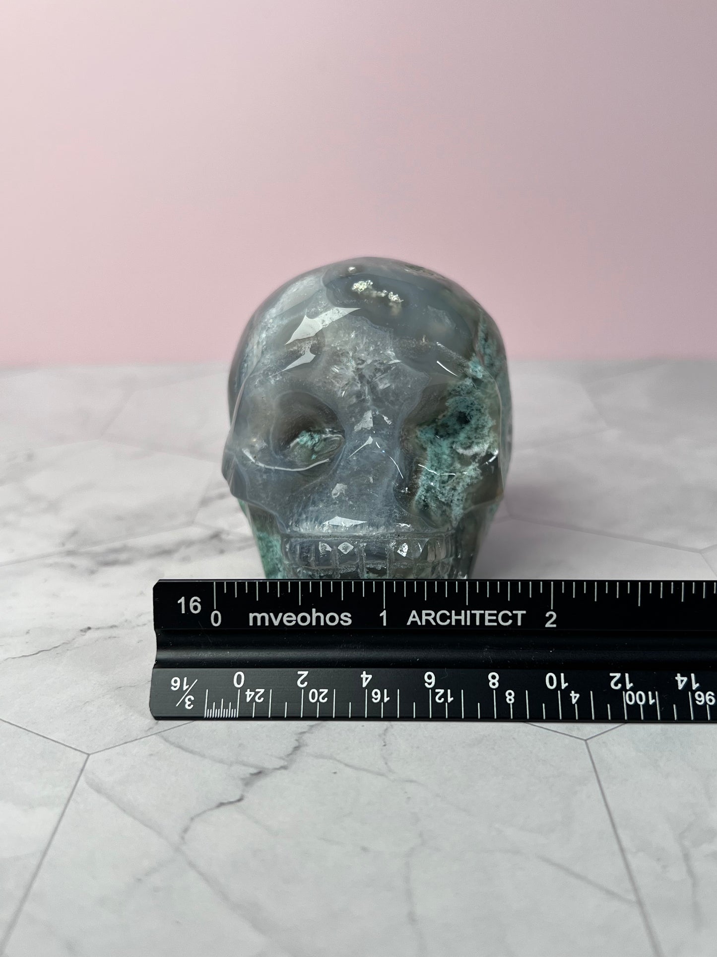 Stunning High Quality Moss Agate Skull G