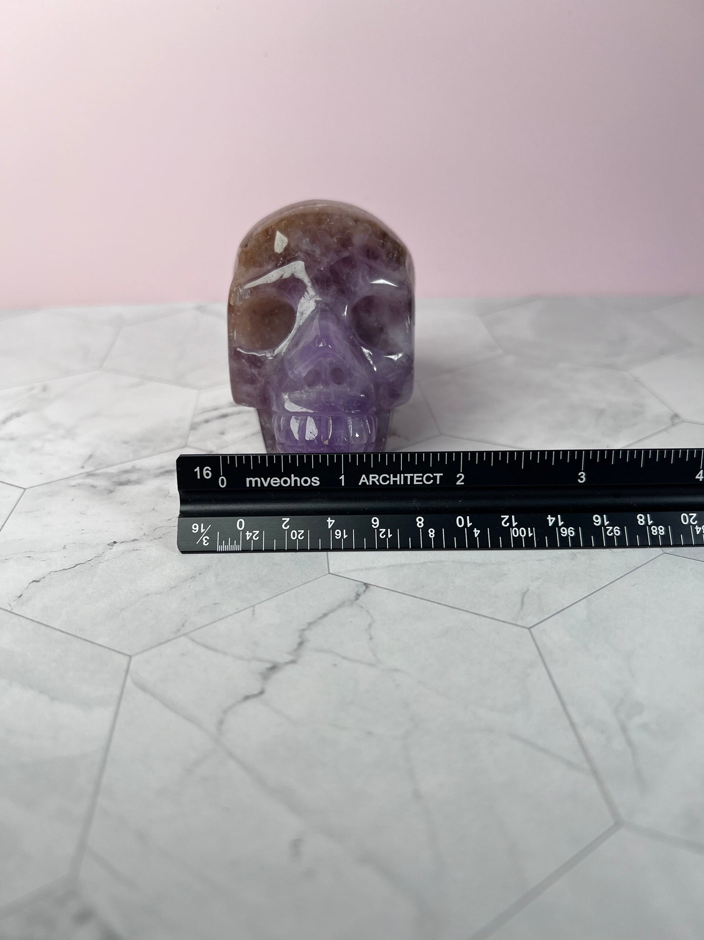 ONE (1) Stunning High Quality Crazy Lace Amethyst Skull