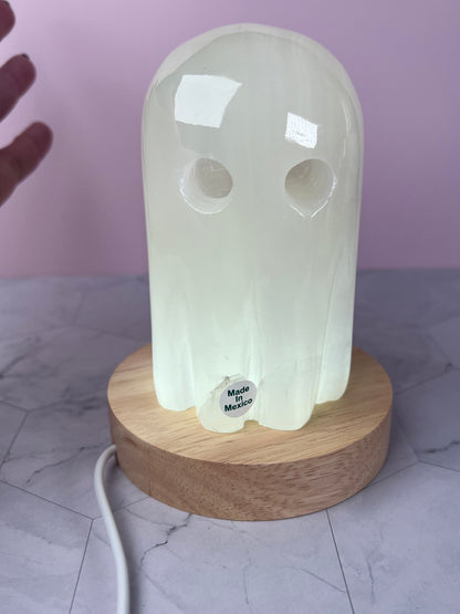 ONE (1) Stunning Onyx Ghost Lamp from Mexico (Includes USB LED light)