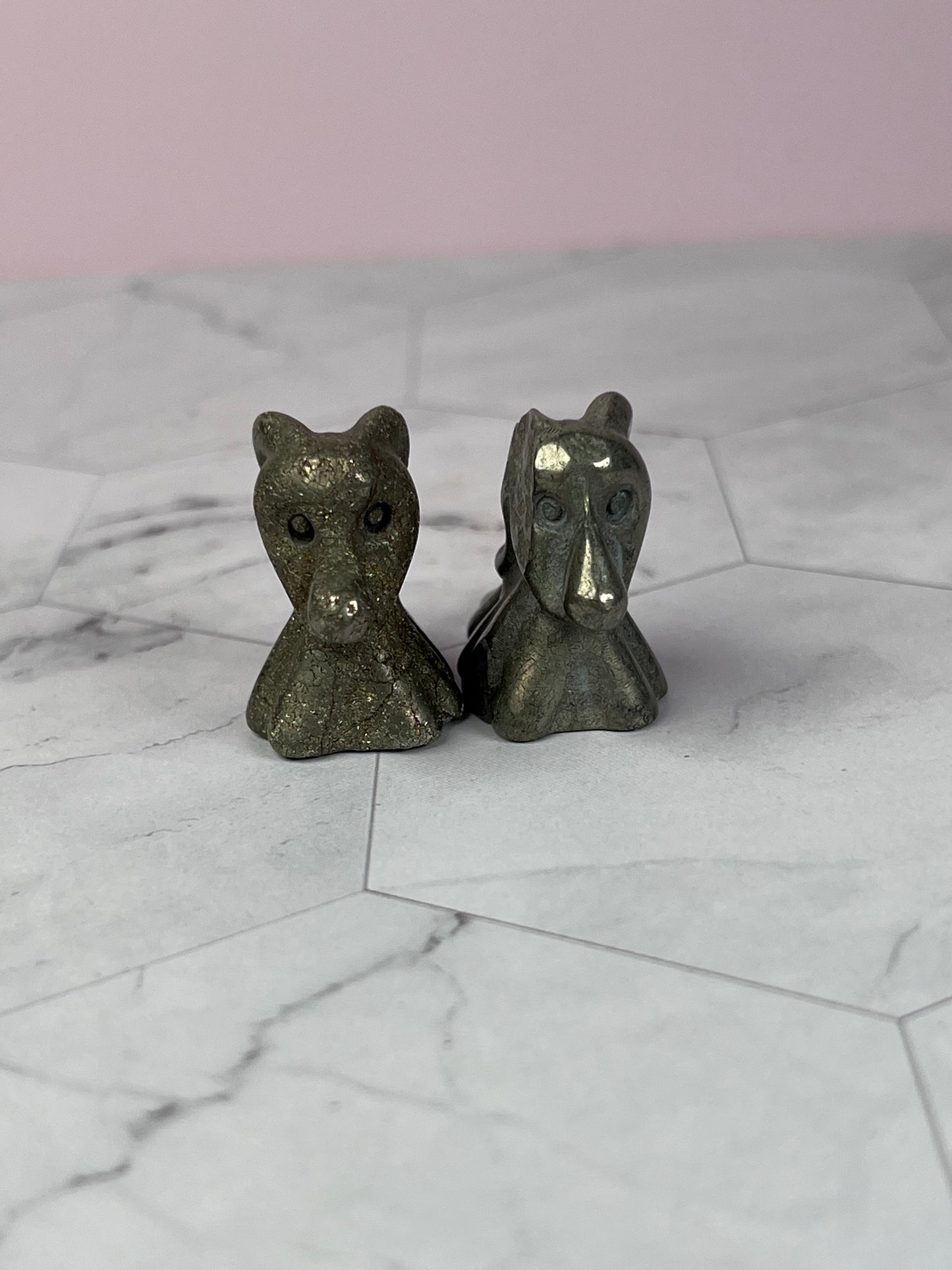 ONE (1) Stunning Mini Ghost Dog Carvings - You Pick Material