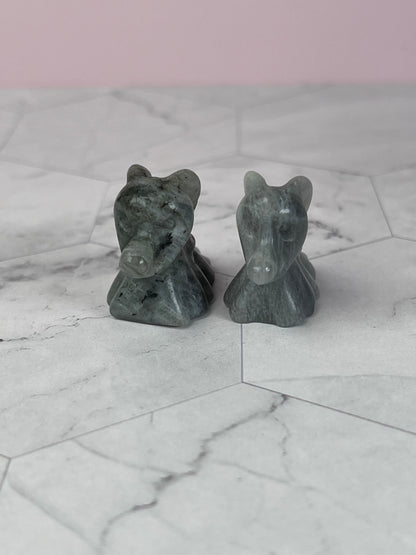 ONE (1) Stunning Mini Ghost Dog Carvings - You Pick Material