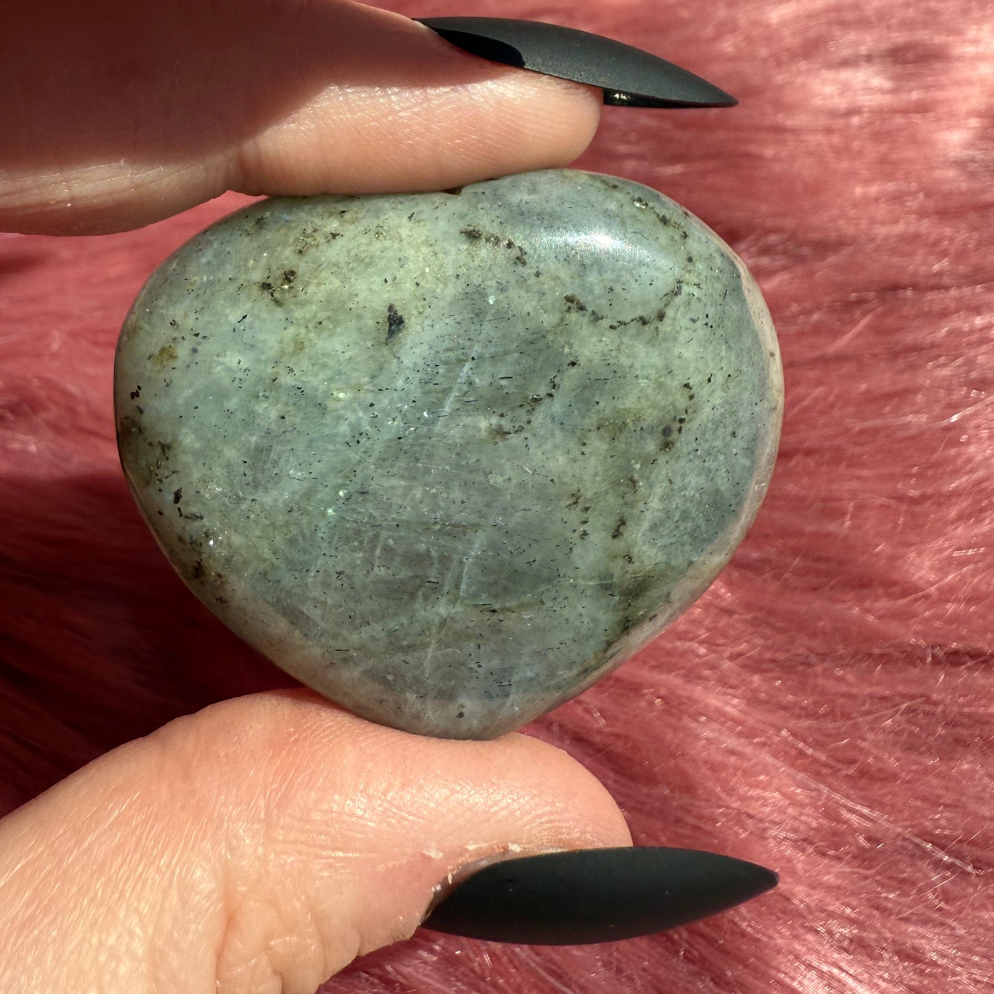 ONE (1) Stunning Flashy Labradorite Heart - Intuitively Selected