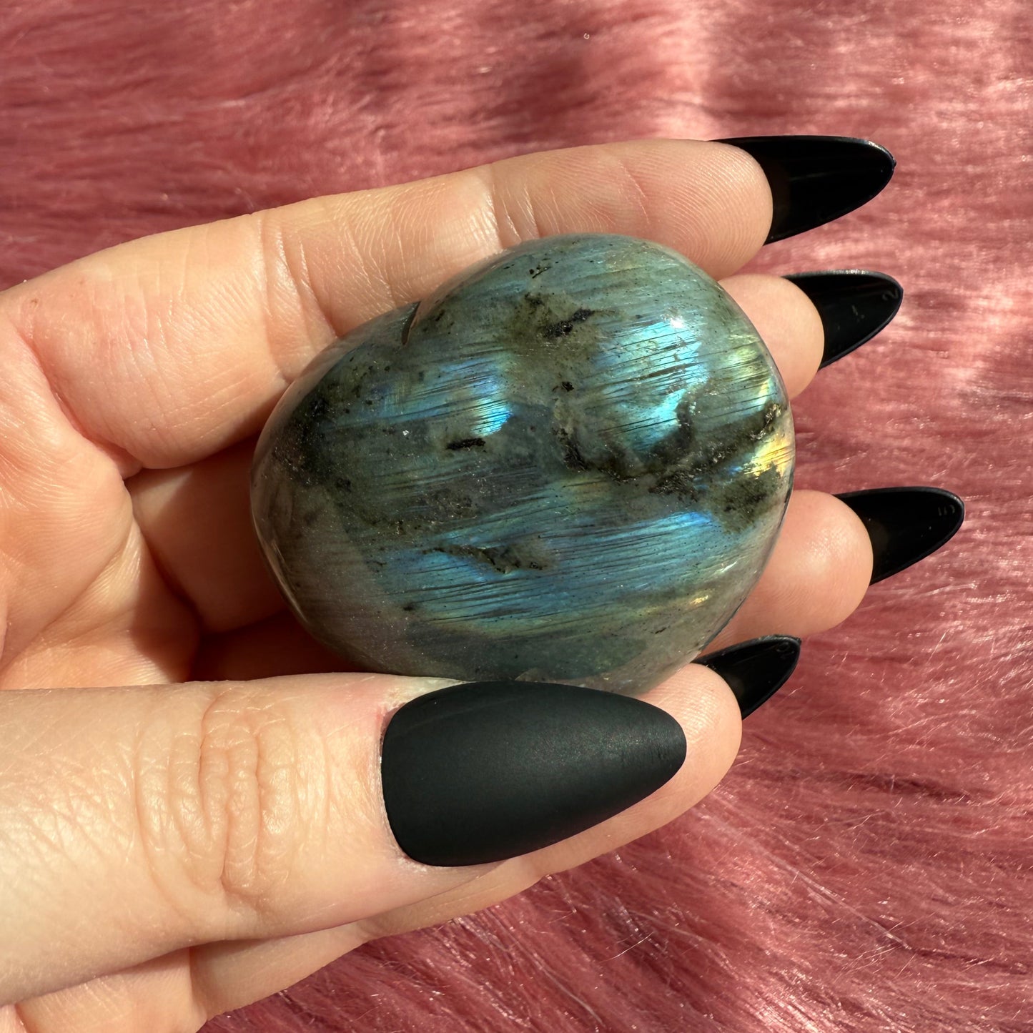 ONE (1) Stunning Flashy Labradorite Heart - Intuitively Selected
