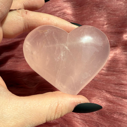 Stunning Flashy Medium Rose Quartz Heart