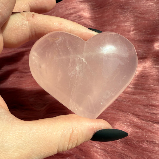 Stunning Flashy Medium Rose Quartz Heart